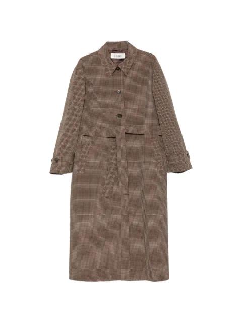 belted check coat by ROHE