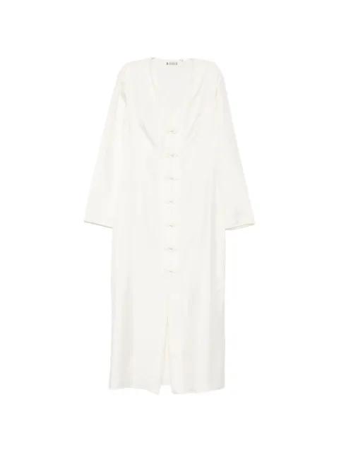 button V-neck midi dress by ROHE