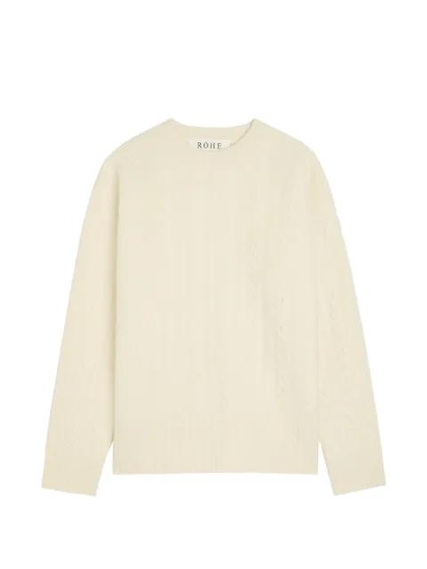 cable-knit crew-neck sweater by ROHE