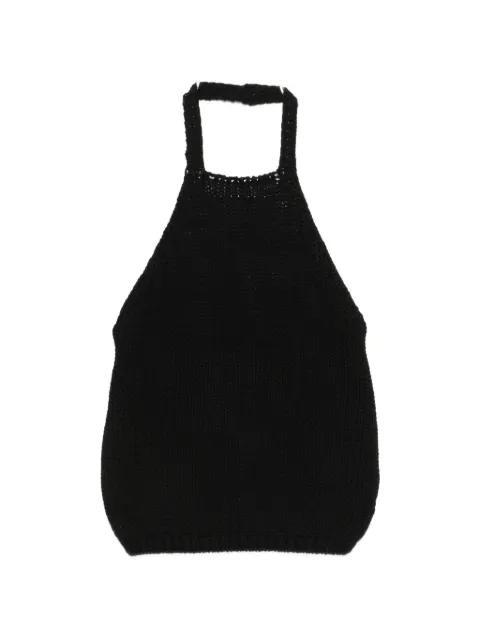 chunky-knit halter top by ROHE