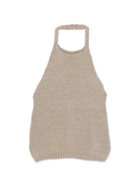 chunky-knit halter top by ROHE