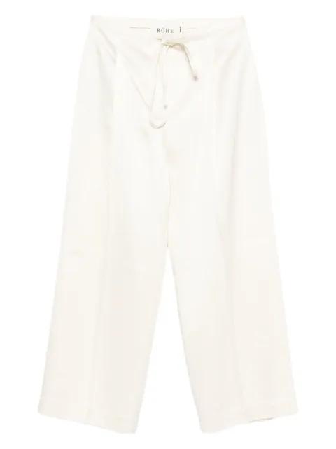 drawstring straight-hem trousers by ROHE