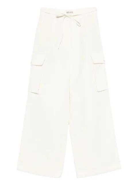 drawstring-waist cargo trousers by ROHE
