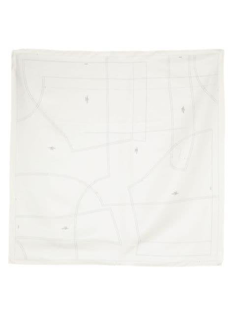 geometric-print silk scarf by ROHE