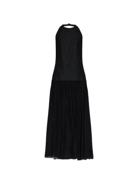 halterneck pleated maxi dress by ROHE