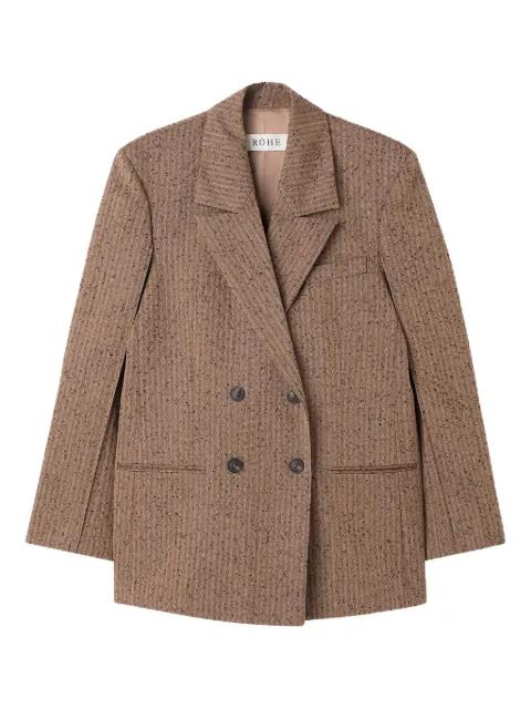herringbone double-breasted blazer by ROHE