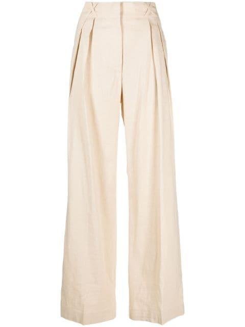 high-waist wide-leg trousers by ROHE