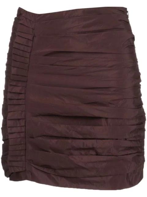 high-waisted drapped mini skirt by ROHE
