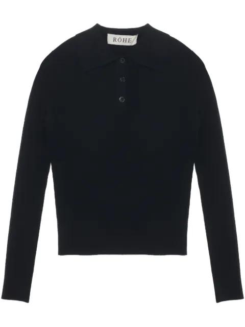long-sleeve polo shirt by ROHE