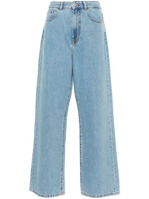 low-waist wide-leg jeans by ROHE