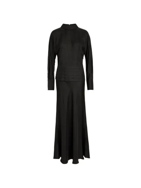 pleat long-sleeve dress by ROHE