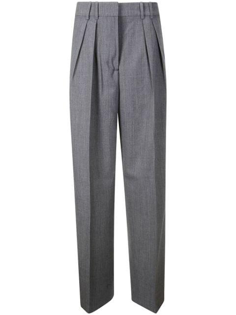 pleated slim-fit trousers by ROHE