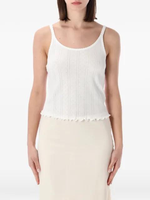 pointelle-knit scalloped-edge top by ROHE