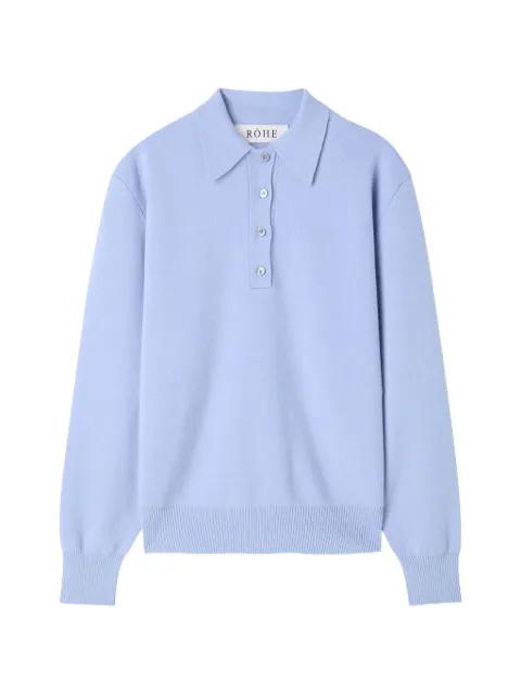 polo-collar knitted sweater by ROHE