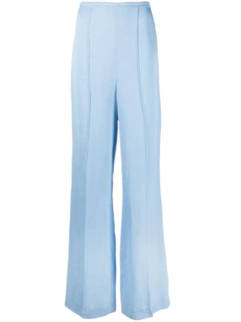 pressed-crease wide-leg trousers by ROHE