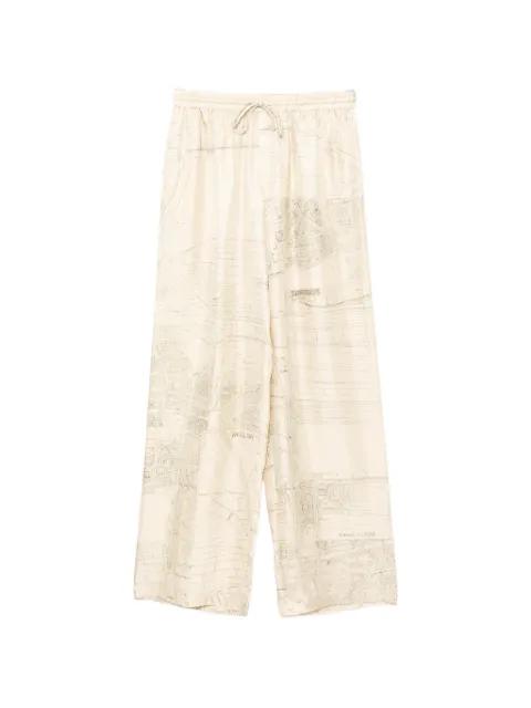 printed silk trousers by ROHE