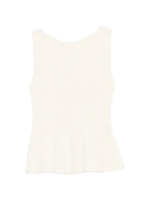 ribbed-knit peplum top by ROHE