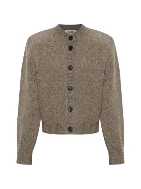 shoulder-padded cardigan by ROHE