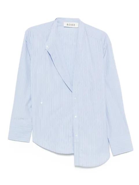 striped asymmetrical cotton shirt by ROHE