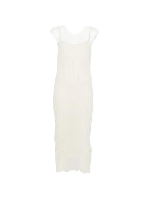 textured square-neck dress by ROHE
