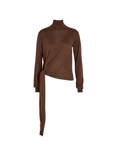 tie-detail roll neck knitwear by ROHE