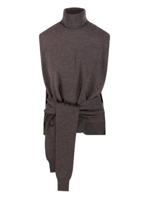 turtleneck tie-detail knitwear by ROHE