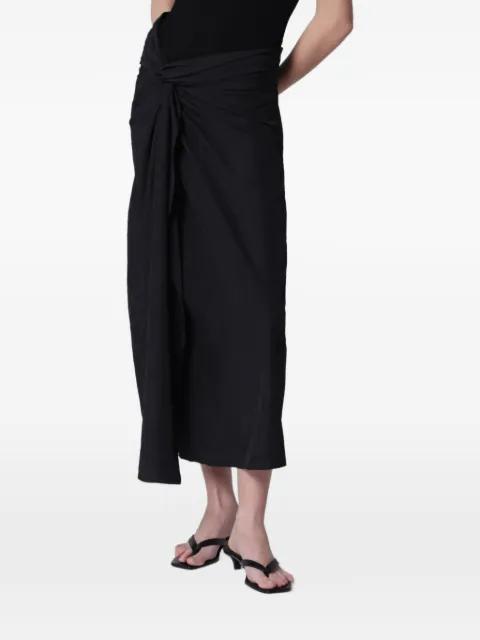 twisted midi skirt by ROHE