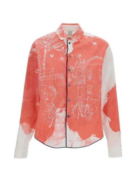graphic-print long-sleeve shirt by ROHKA