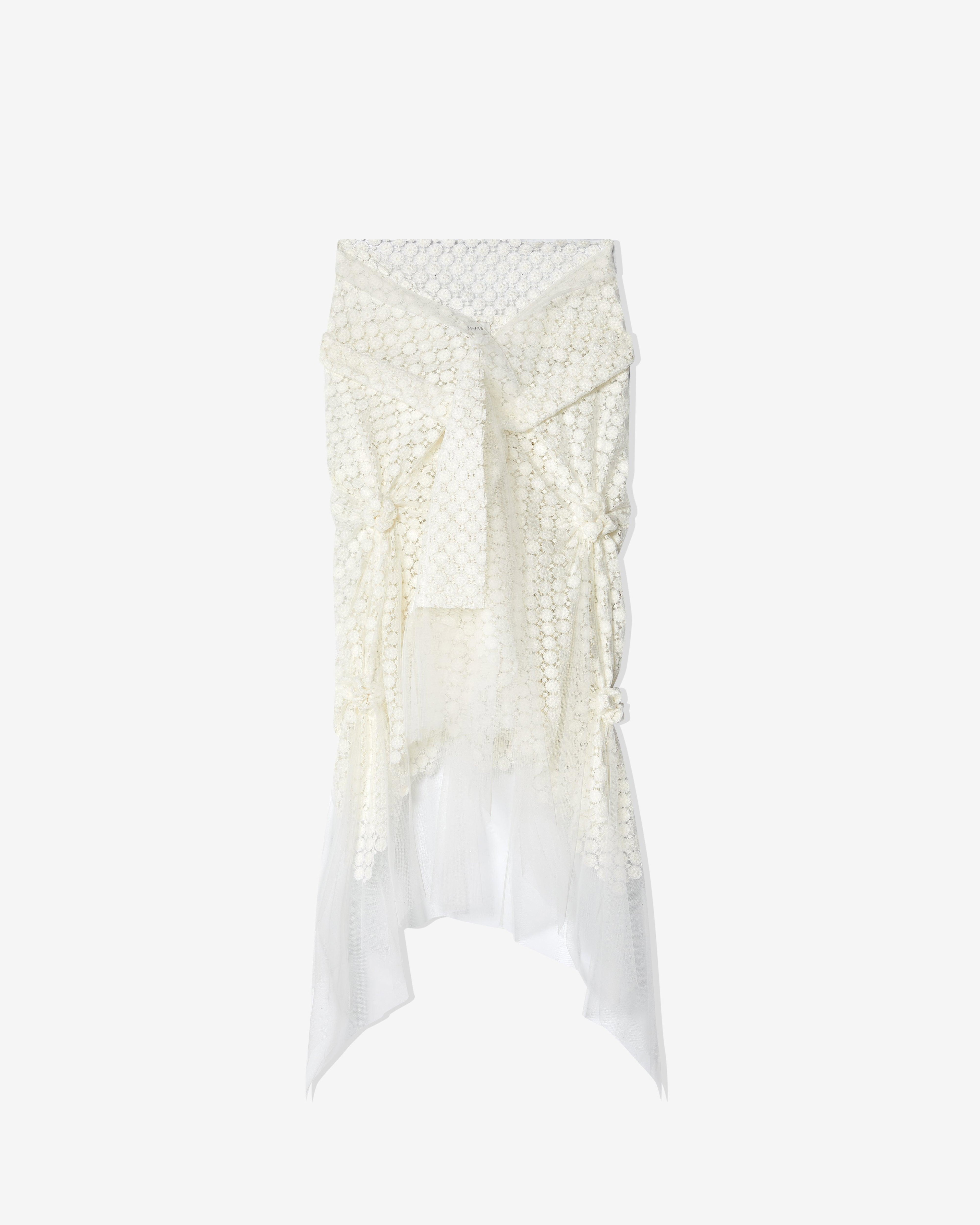 Róisín Pierce - Women's Floating Fleur Skirt - (Ivory) by ROISIN PIERCE
