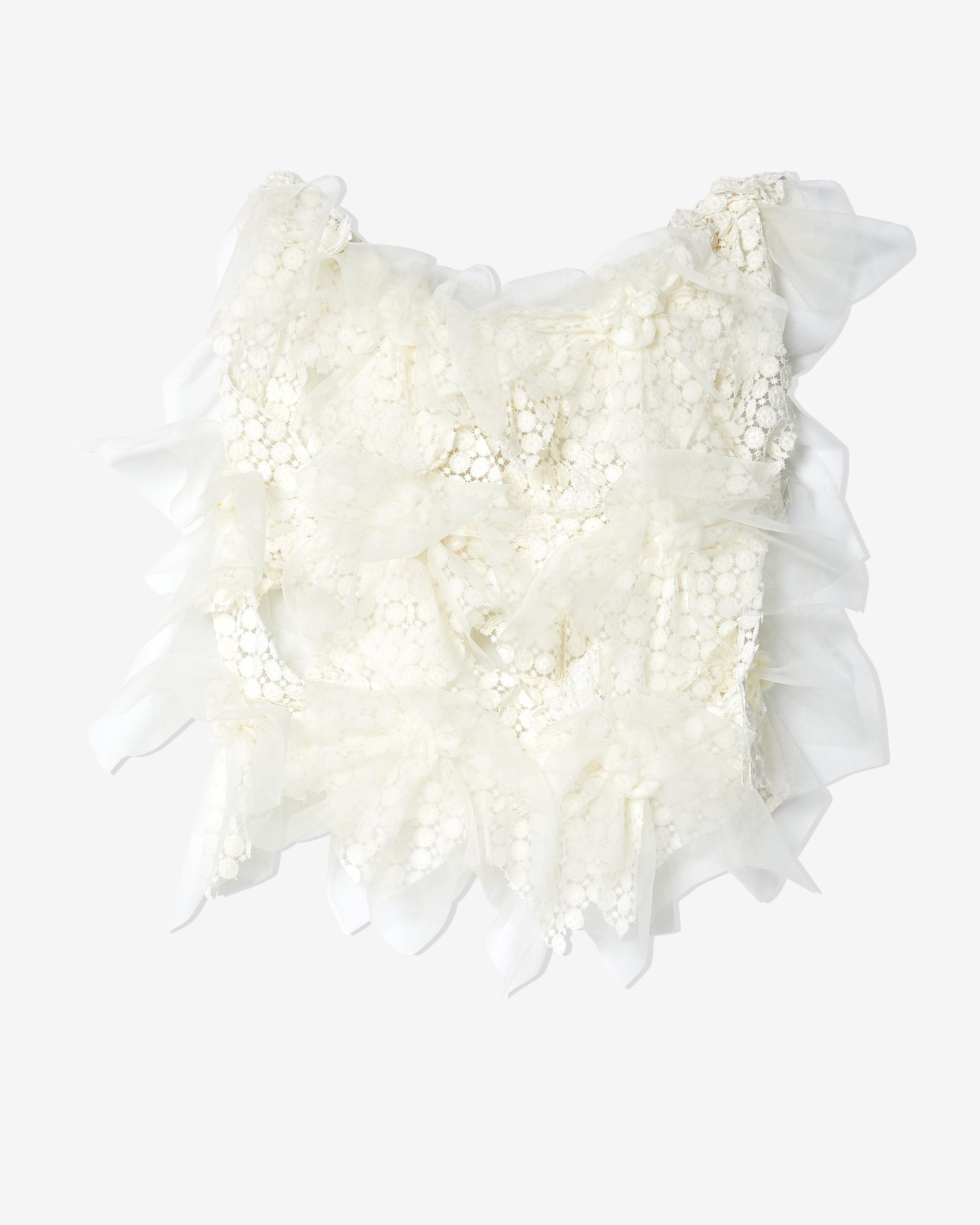 Róisín Pierce - Women's Floating Little Fleurs Top - (Ivory) by ROISIN PIERCE