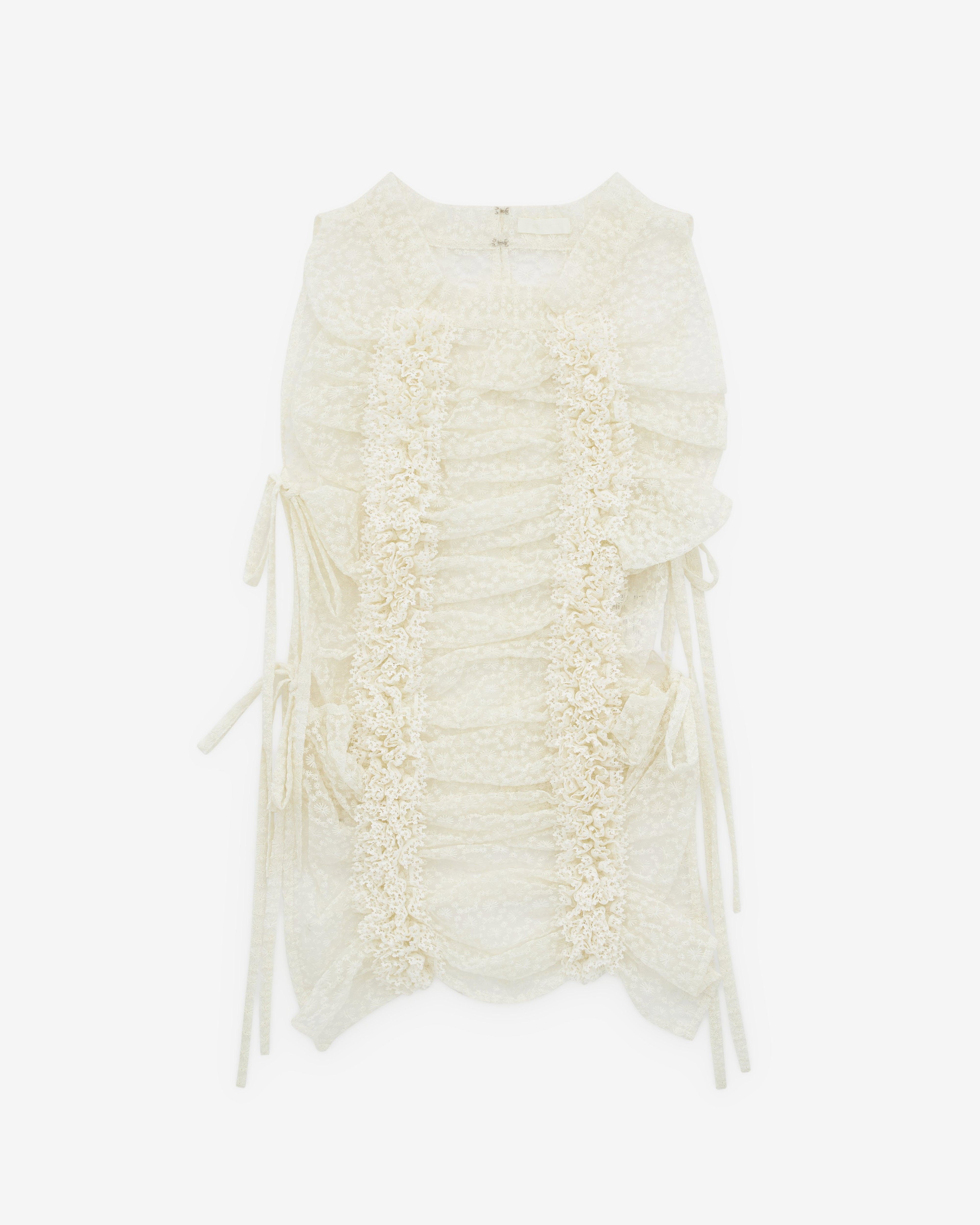 Róisín Pierce - Women’s Whorl Top - (Ivory) by ROISIN PIERCE