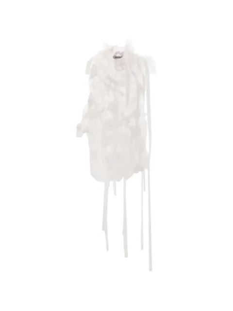 flower-embellished ribbon blouse by ROISIN PIERCE