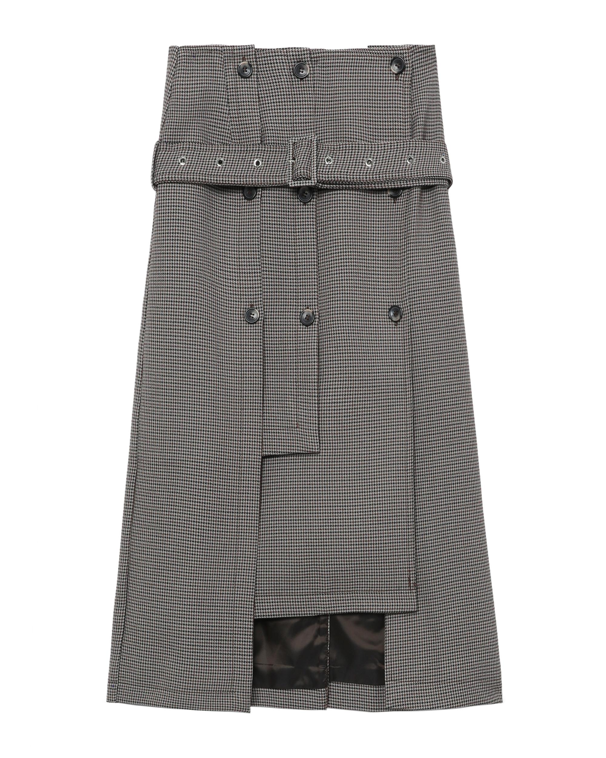 Belted button down skirt by ROKH