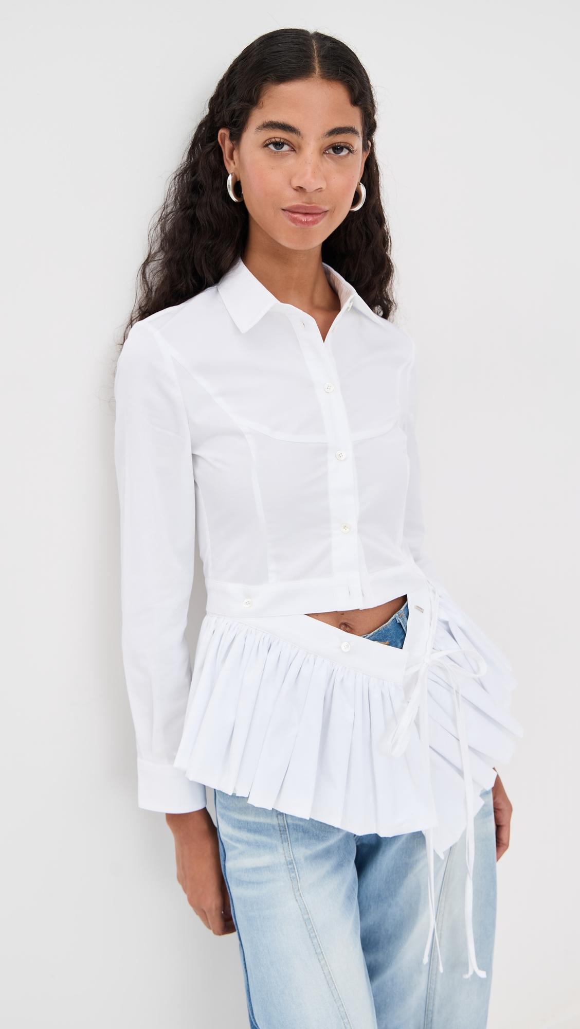 Buttoned Peplum Shirt by ROKH