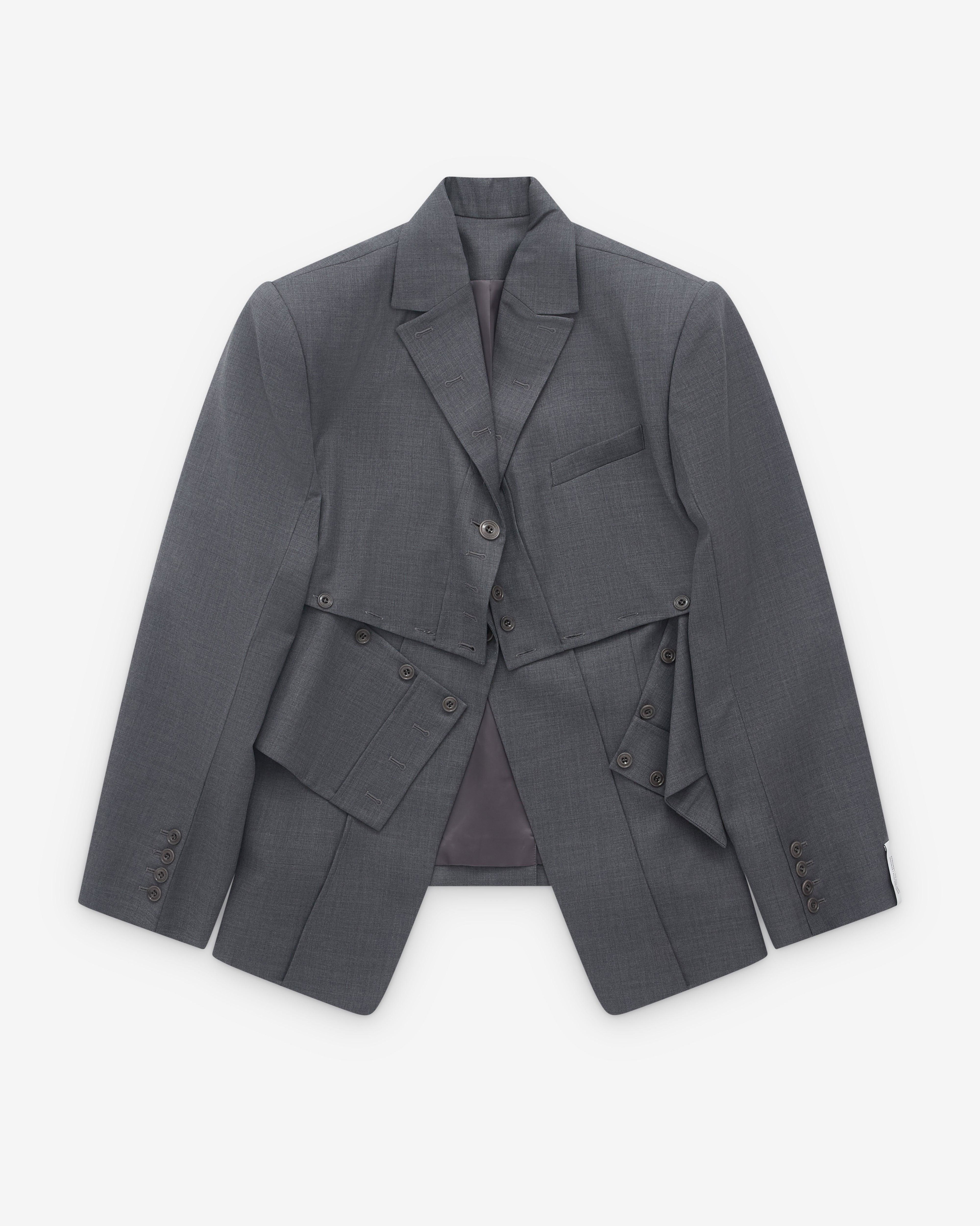 Rokh - Women’s Broken Jacket - (Grey Melange) by ROKH