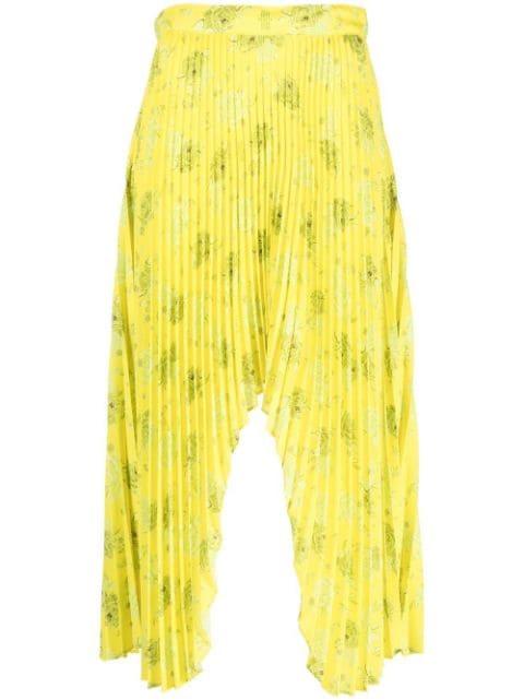 arch pleated midi skirt by ROKH