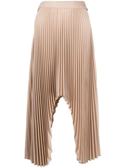 arch pleated midi skirt by ROKH