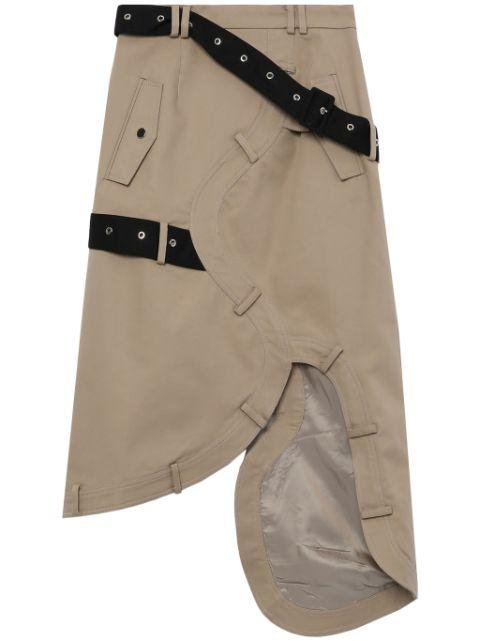 asymmetric cotton midi skirt by ROKH