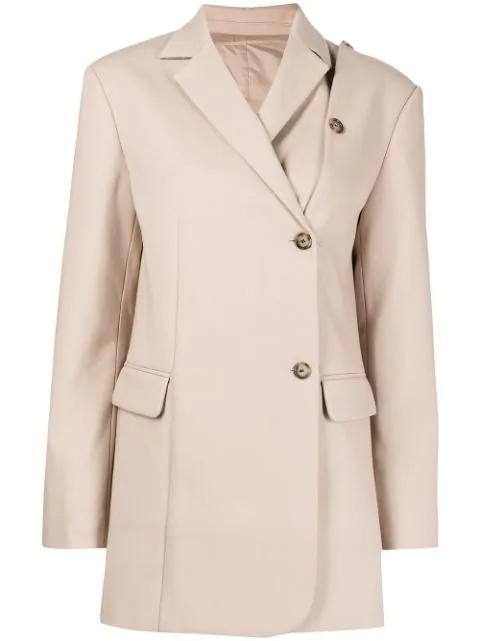 asymmetrical button blazer by ROKH
