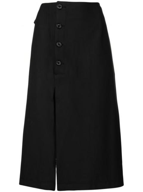 button-detail midi skirt by ROKH