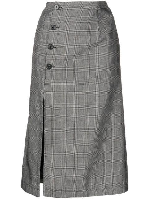 button-front midi skirt by ROKH