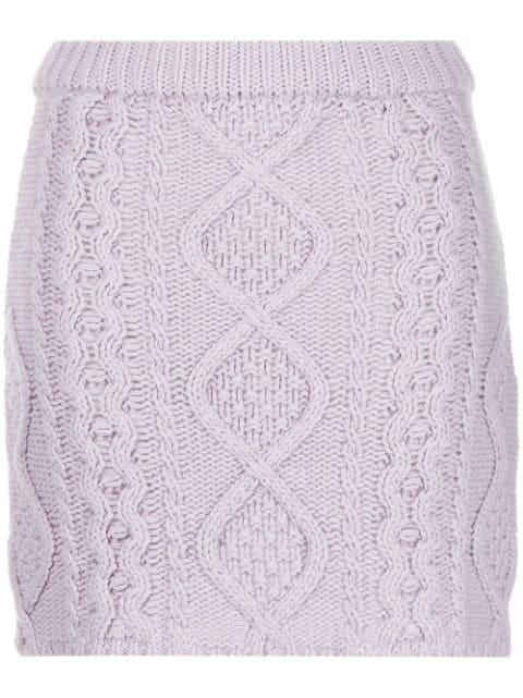 cable-knit mid-ride skirt by ROKH