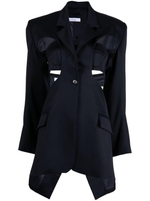 cut-out single-breasted blazer by ROKH