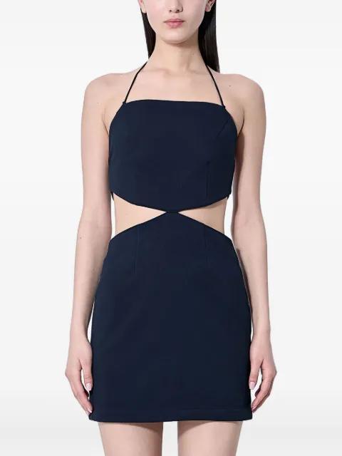cut-out square-neck mini cocktail dress by ROKH