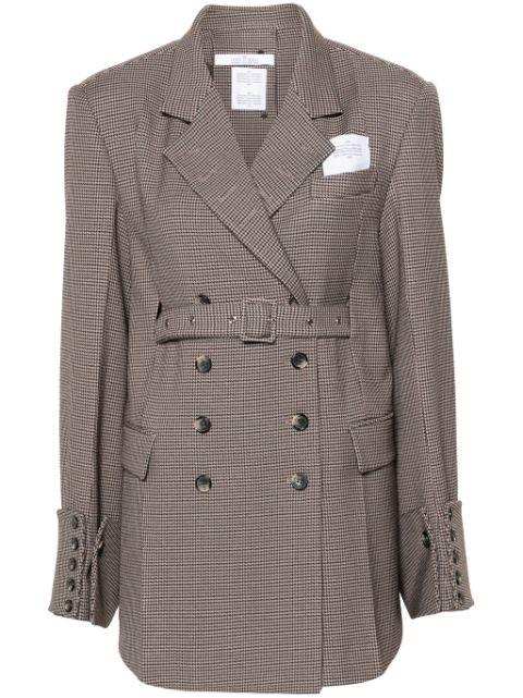 houndstooth double-breasted blazer by ROKH