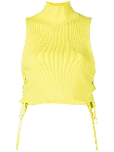 lace-up detail vest top by ROKH