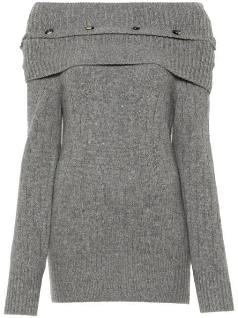 multi-button off-shoulder top by ROKH