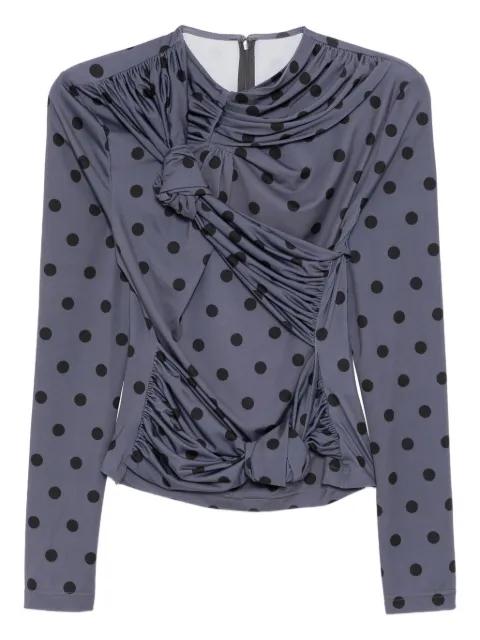 polka-dot knotted top by ROKH