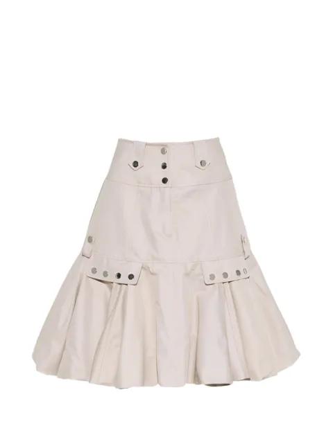 puff-hem button-embellished mini skirt by ROKH