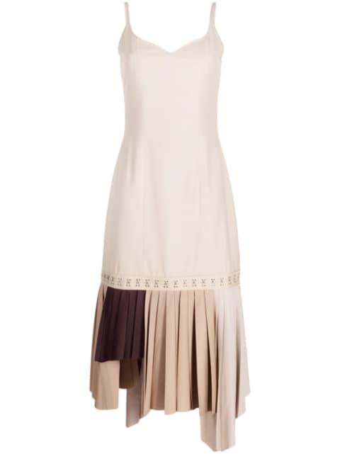 sleveless pleated midi dress by ROKH